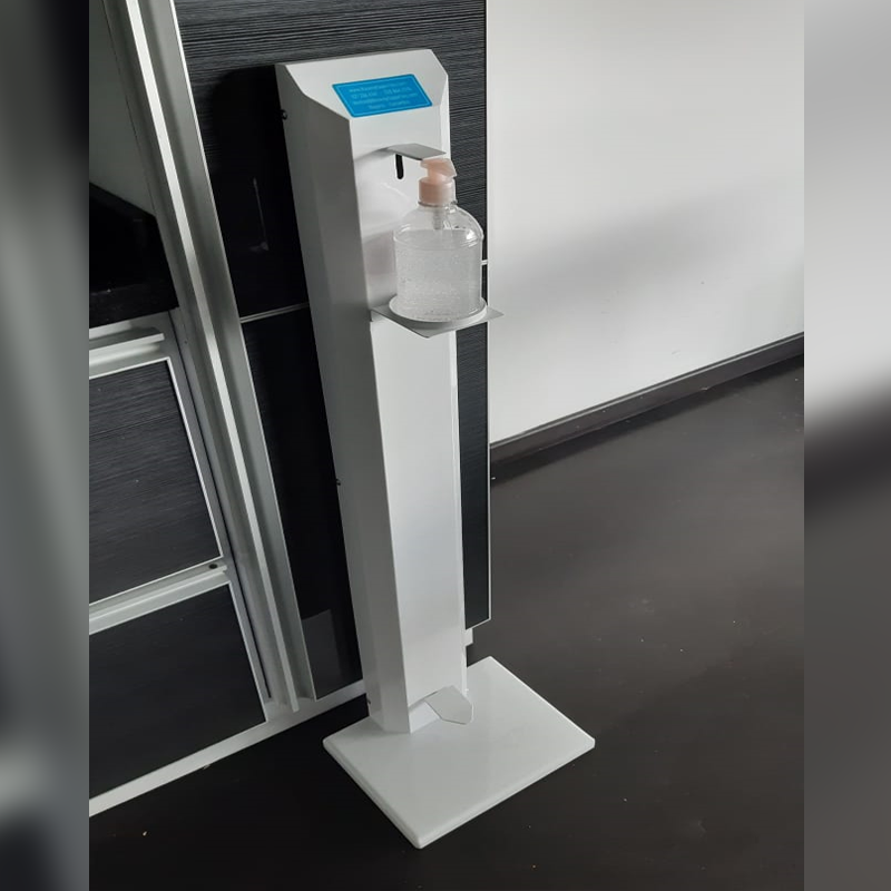 pedestal de piso para gel antibacterial