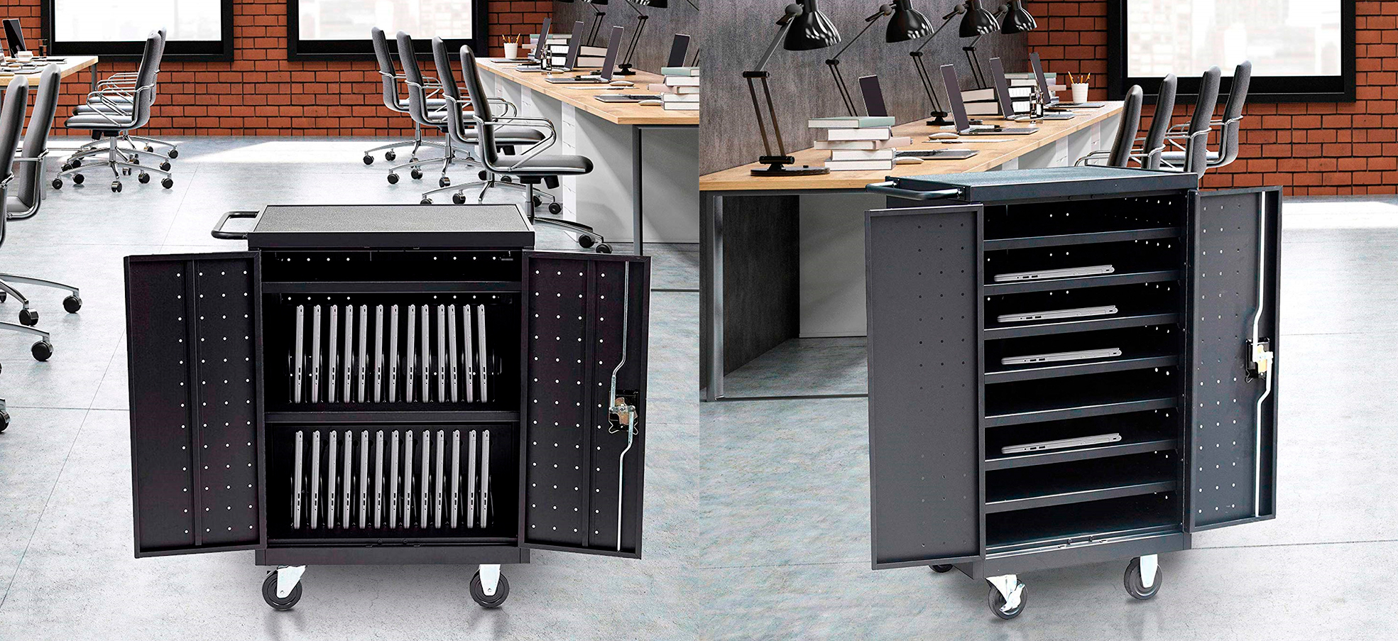 Carros metalico para conectar y guardar portatiles verticales u horizontales Carros metalico para conectar y guardar portatiles verticales u horizontales