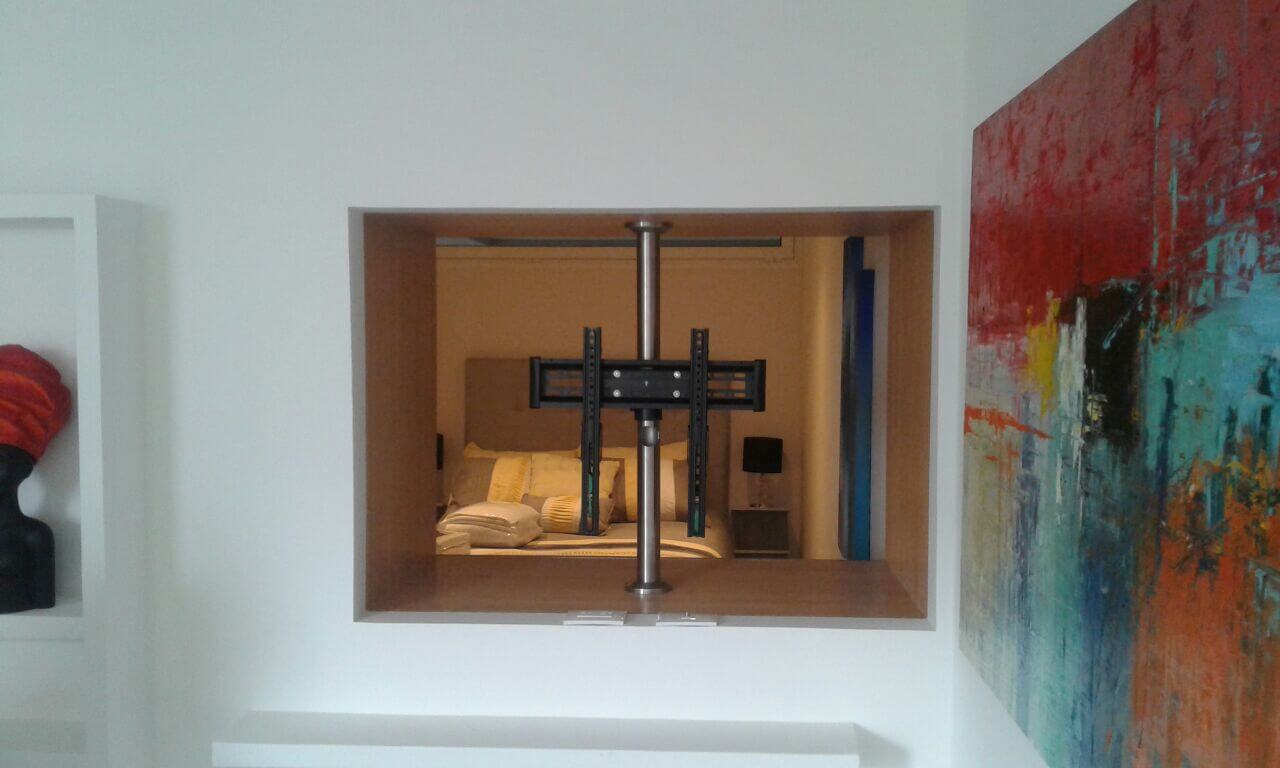 Estructura de soporte de pivote giratorio para televisor Estructura de soporte de pivote giratorio para televisor