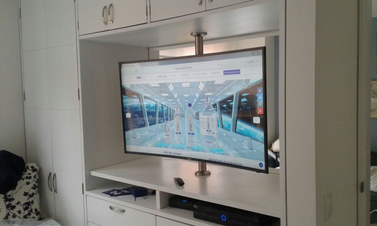 Soporte de pivote en acero inoxidable para televisor giratorio Soporte de pivote en acero inoxidable para televisor giratorio