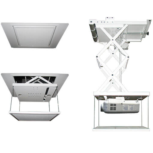 Soporte para videobeam con escondite dentro del techo Soporte para videobeam con escondite dentro del techo