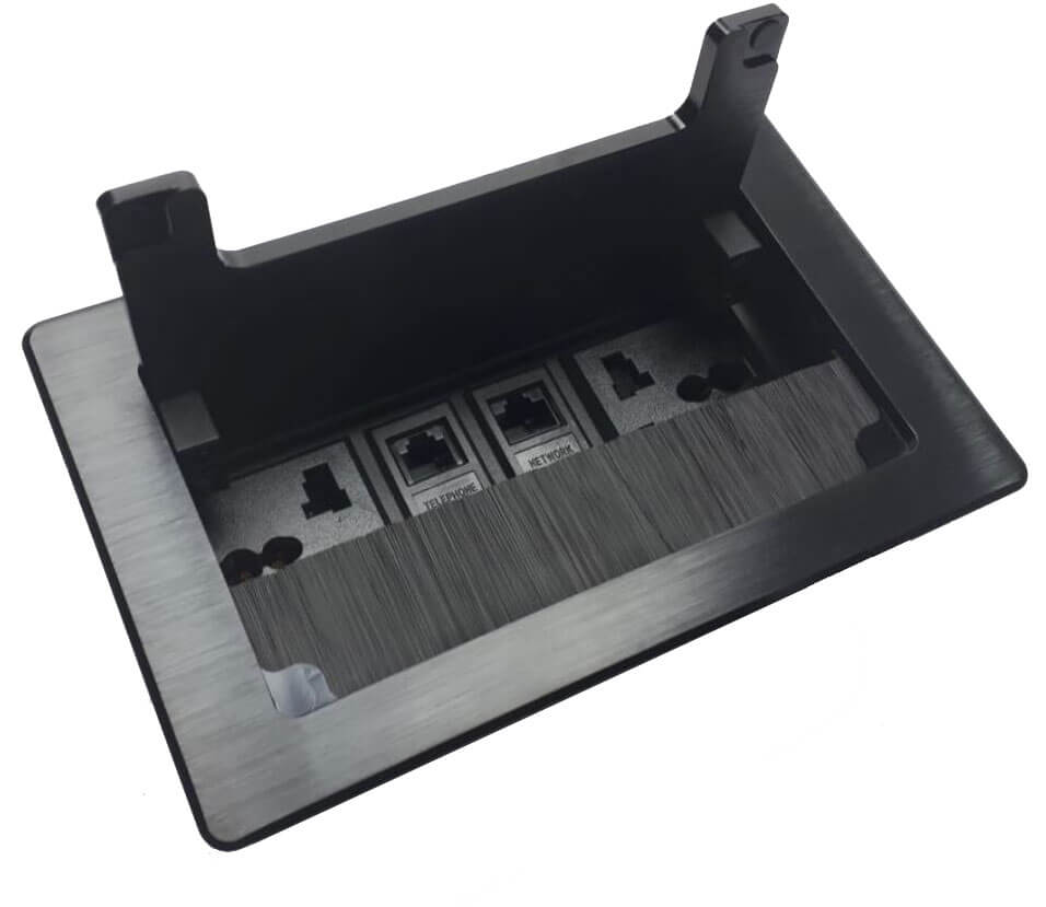 Caja cuadrada de conectividad 4 puertos Caja cuadrada de conectividad 4 puertos