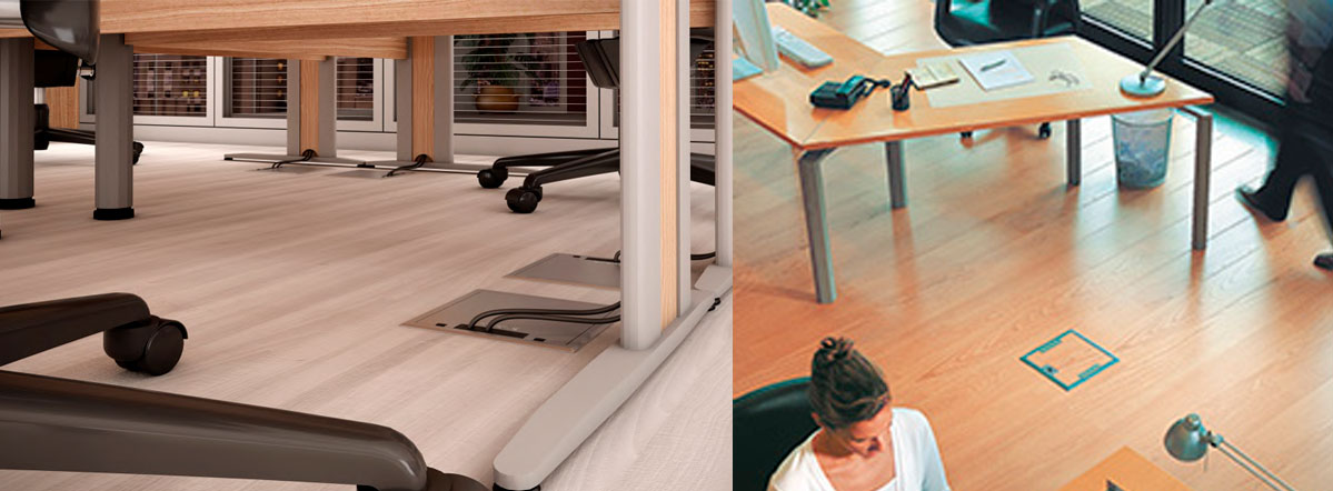 Grommet de piso para conexiones apertura manual Grommet de piso para conexiones apertura manual