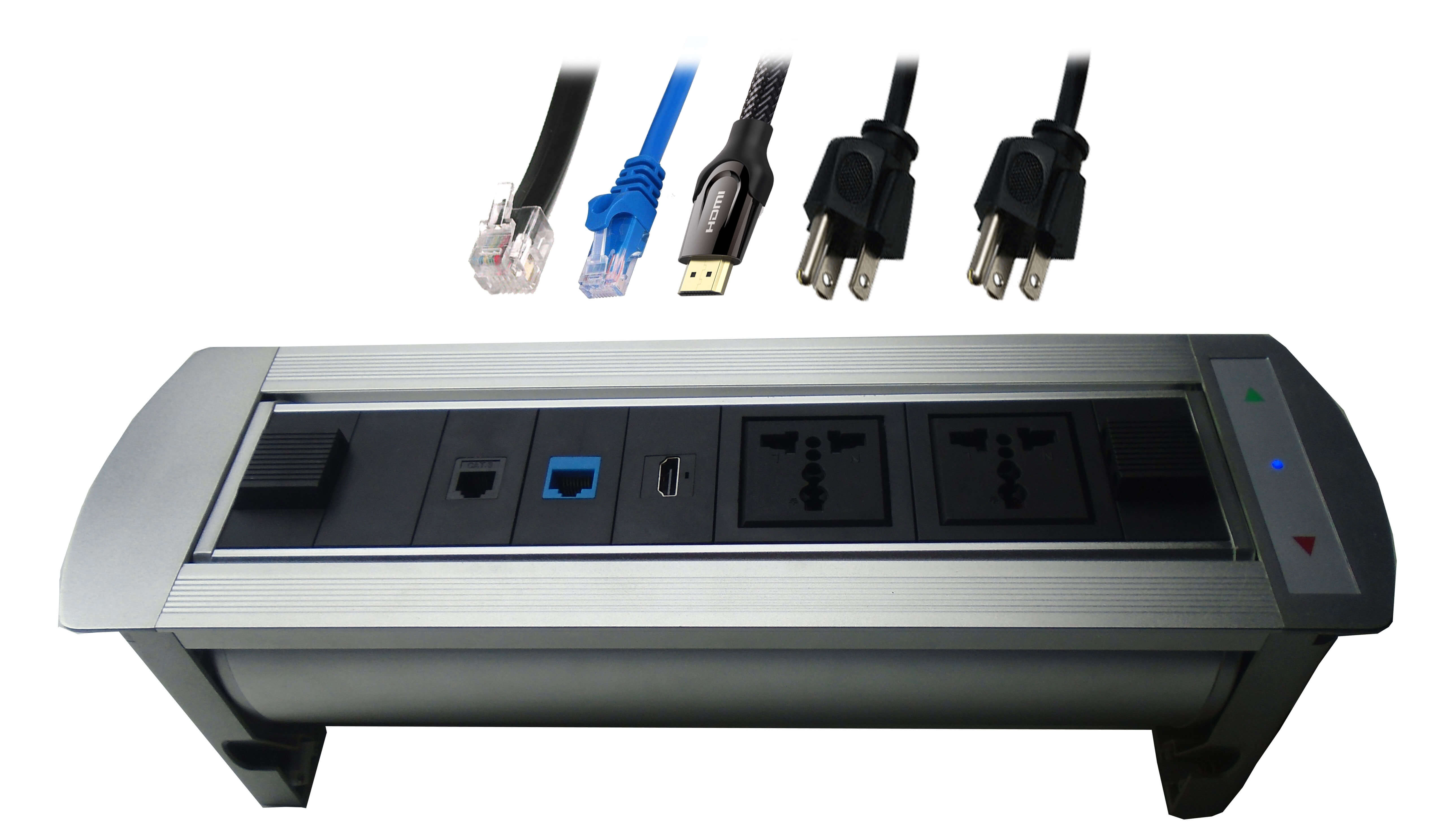 Caja de conexiones para entradas de energia, hdmi, internet y telefono Caja de conexiones para entradas de energia, hdmi, internet y telefono