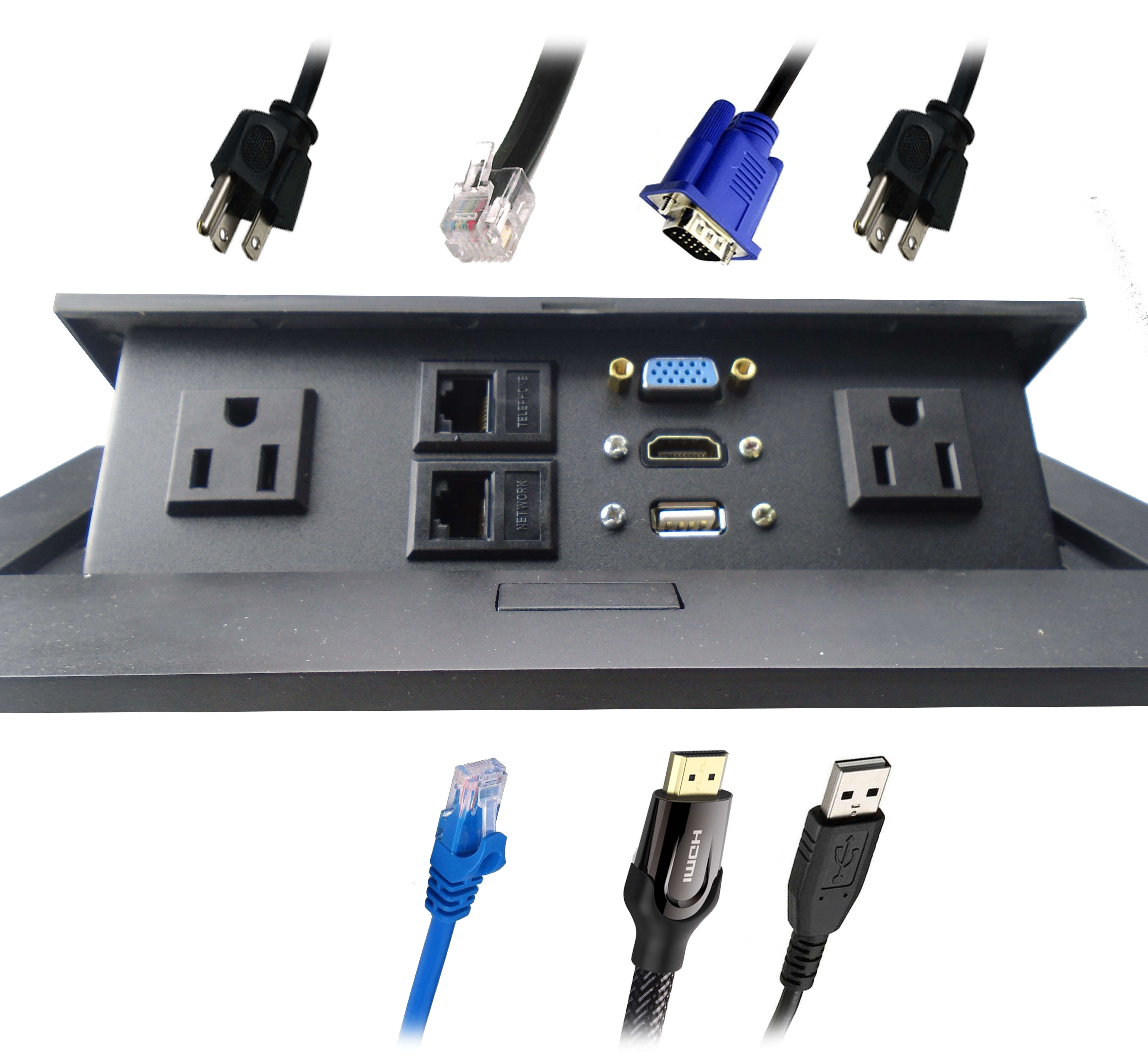 Caja de conectividad tipo push 6 puertos de conexion Caja de conectividad tipo push 6 puertos de conexion