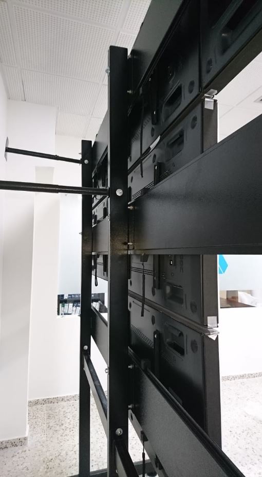 Soporte videowall para 9 pantallas de televisor Soporte videowall para 9 pantallas de televisor