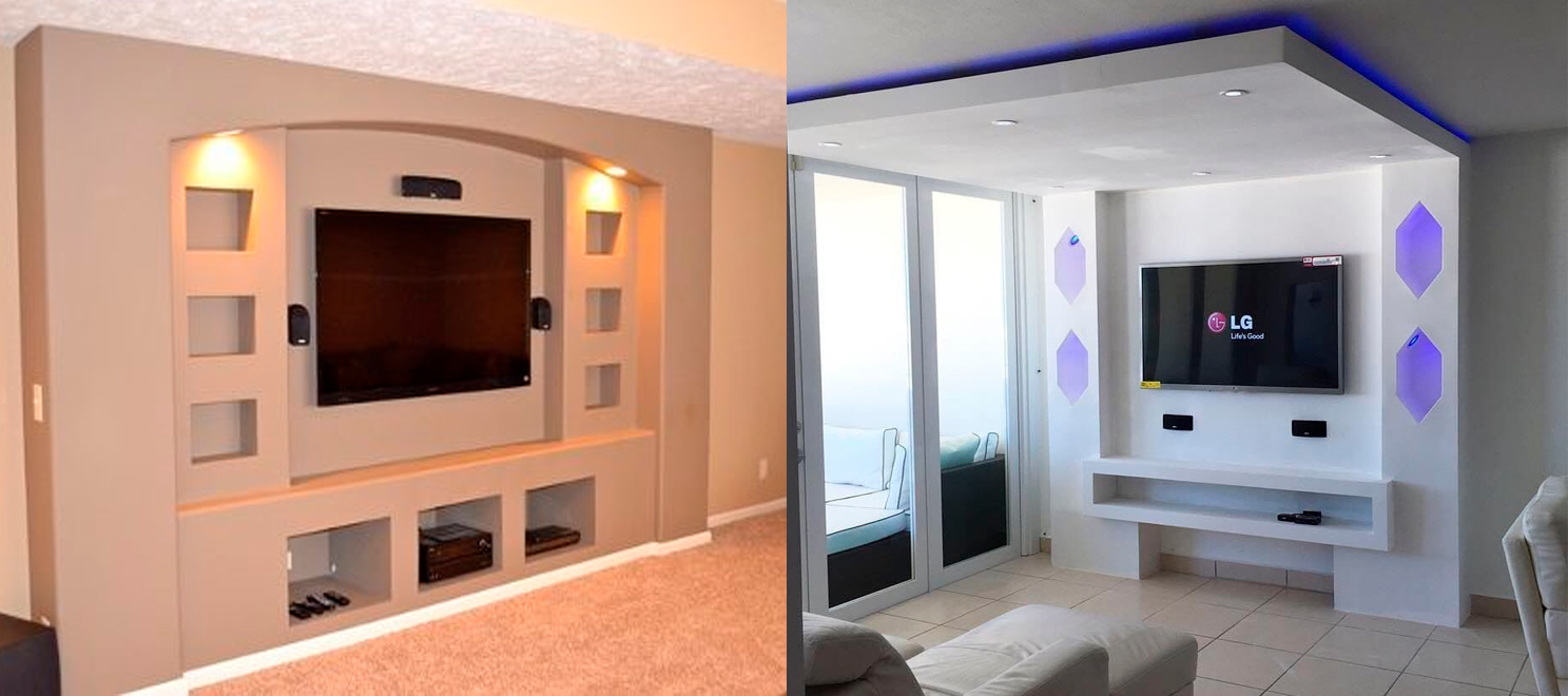 Soporte de pared con instalacion para televisores en drywall Soporte de pared con instalacion para televisores en drywall