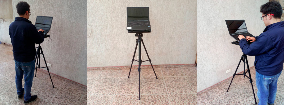 Soporte tipo tripode para instalar laptop portatil Soporte tipo tripode para instalar laptop portatil