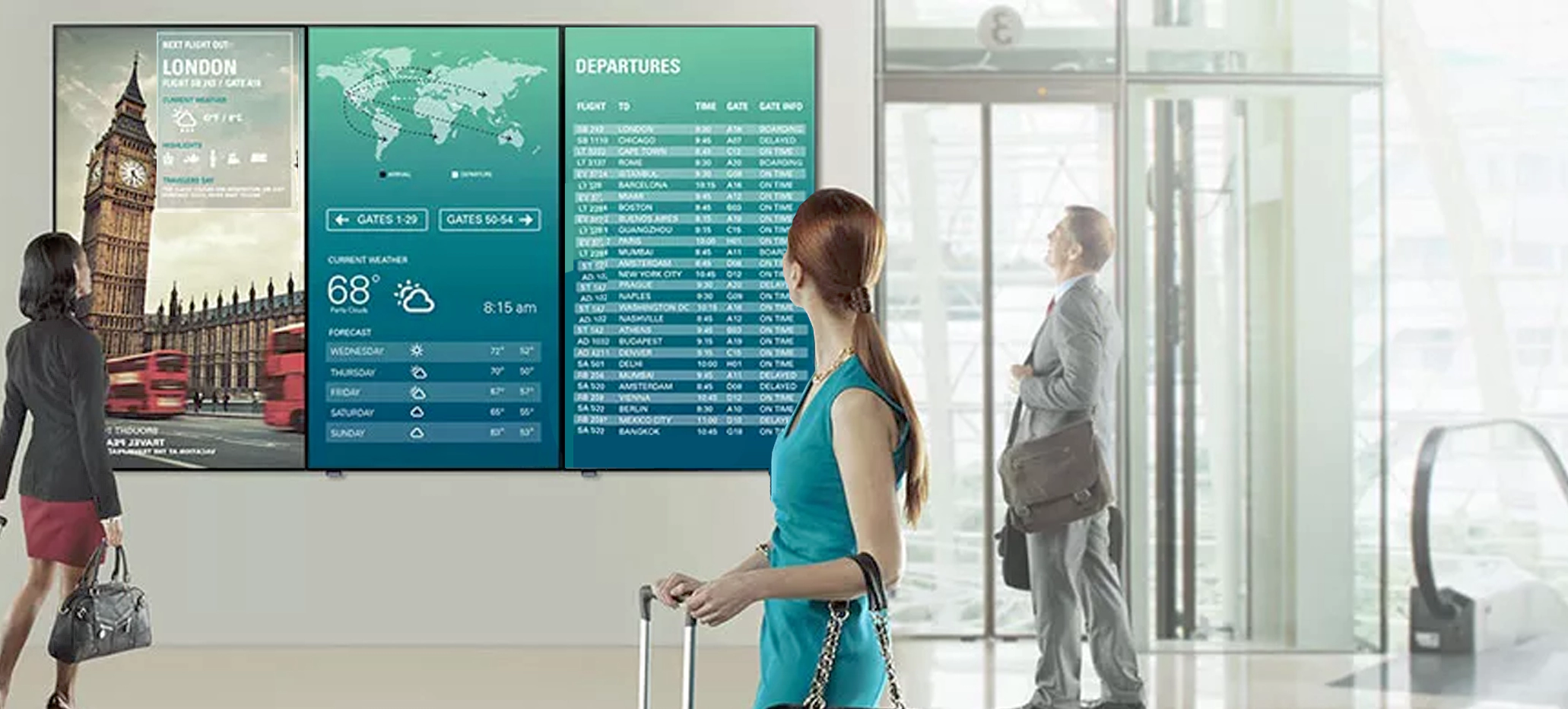 Montaje de carteleras publicitarias en aeropuerto Montaje de carteleras publicitarias en aeropuerto