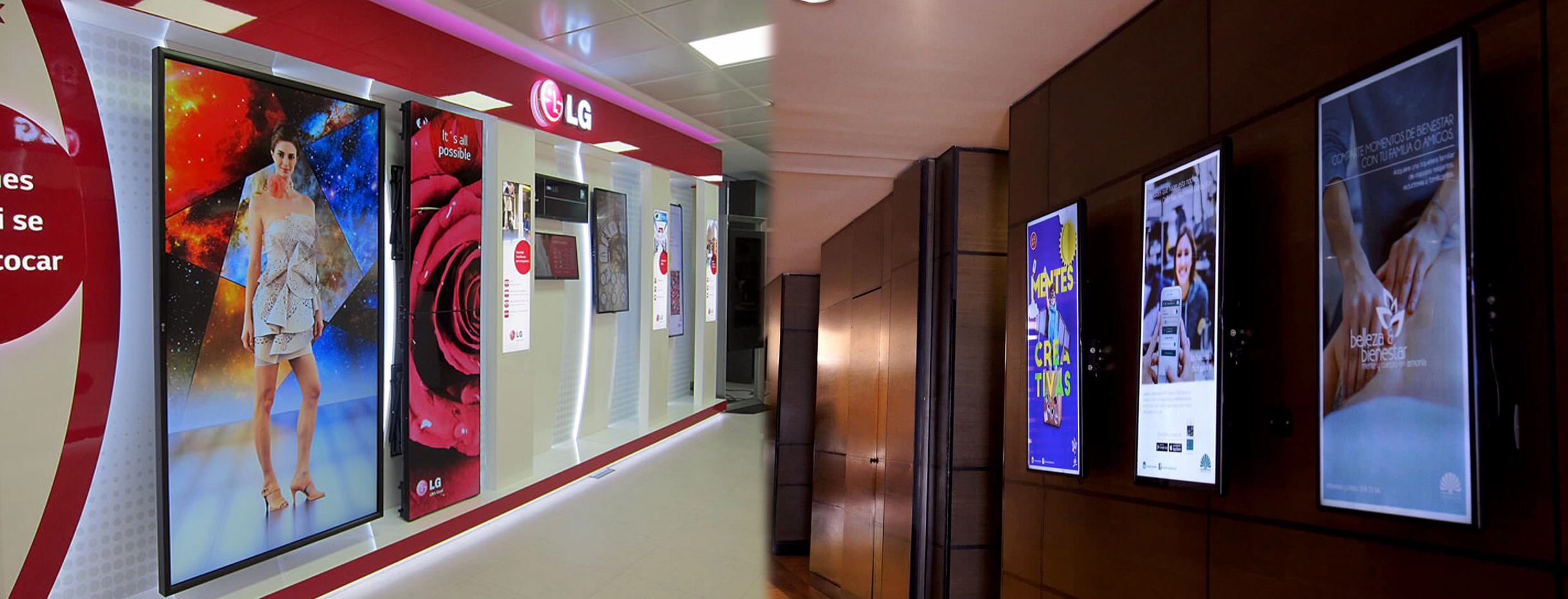 Tiendas comerciales con videowall Tiendas comerciales con videowall