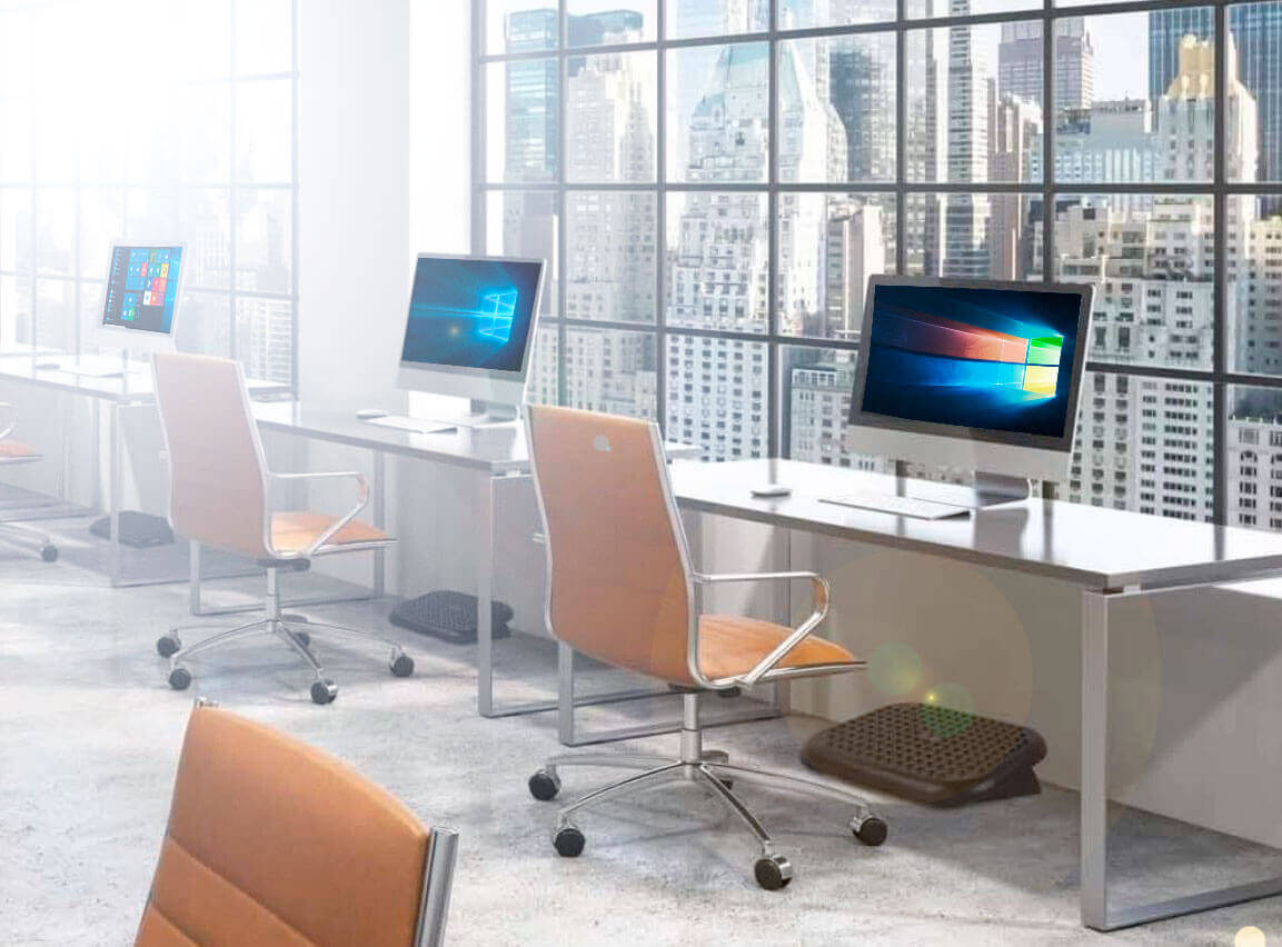 Oficinas modernas con reposapies ergonomico Oficinas modernas con reposapies ergonomico