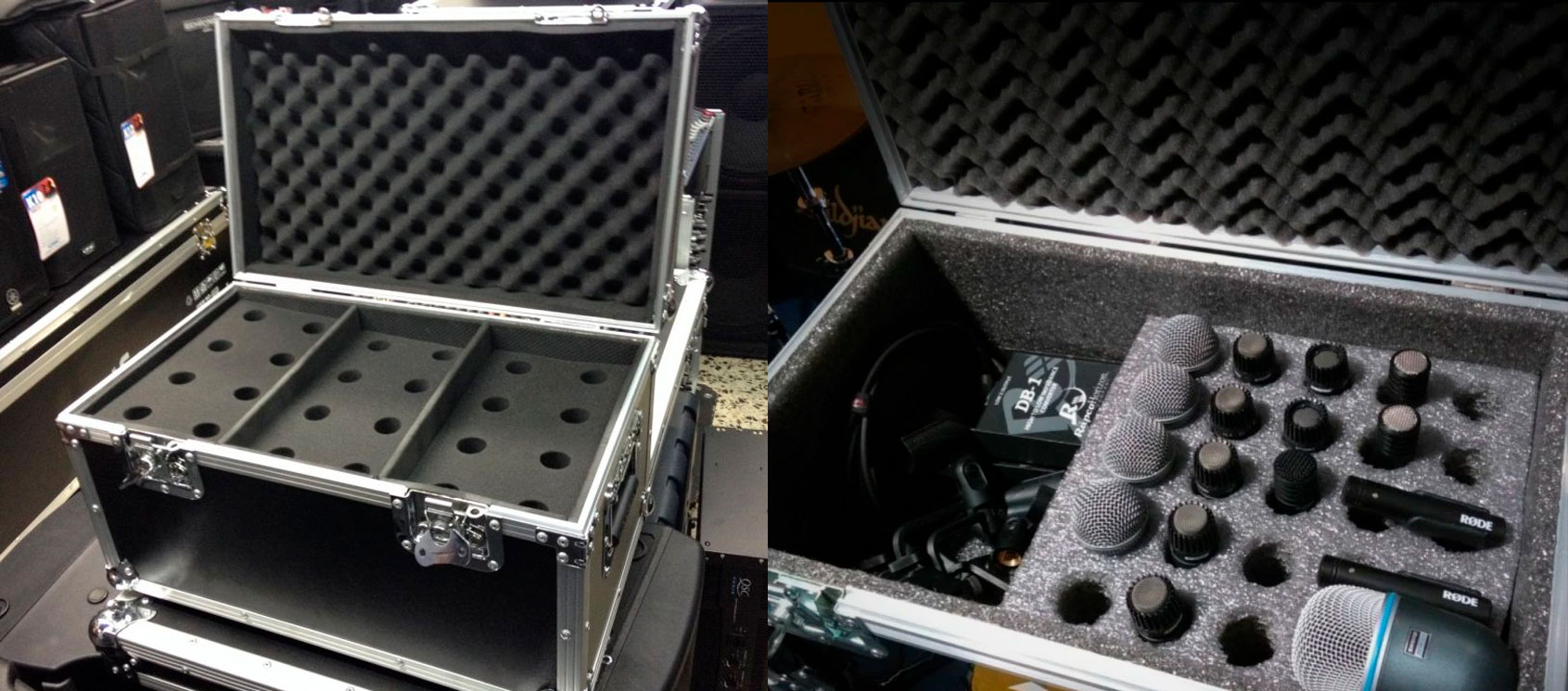 Rack para transportar microfonos tipo maletin Rack para transportar microfonos tipo maletin