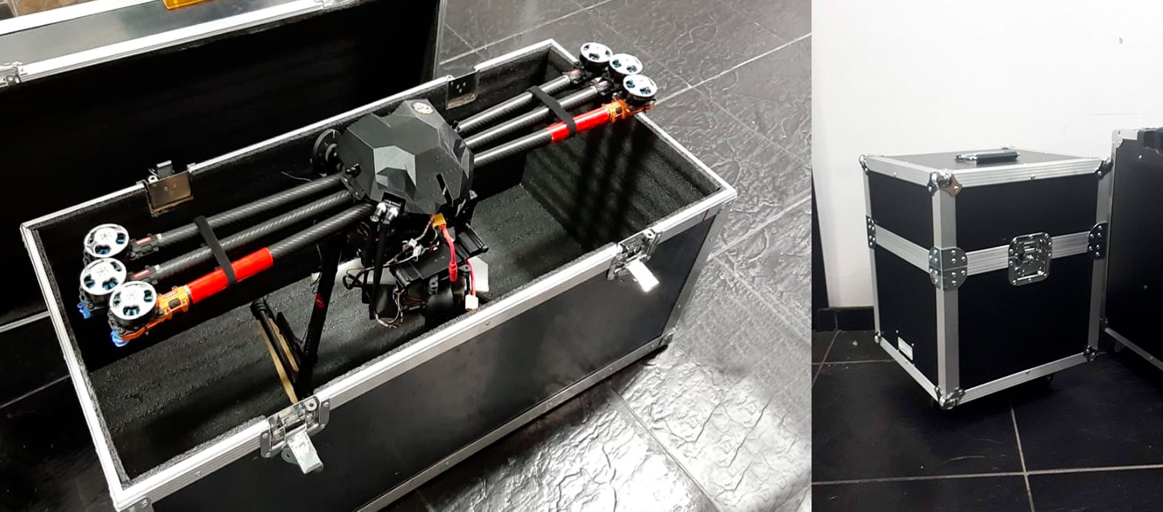 Rack tipo maletin para transportar drones Rack tipo maletin para transportar drones