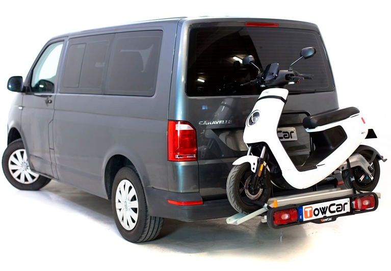Portamotos para vehiculo con anclaje trasero