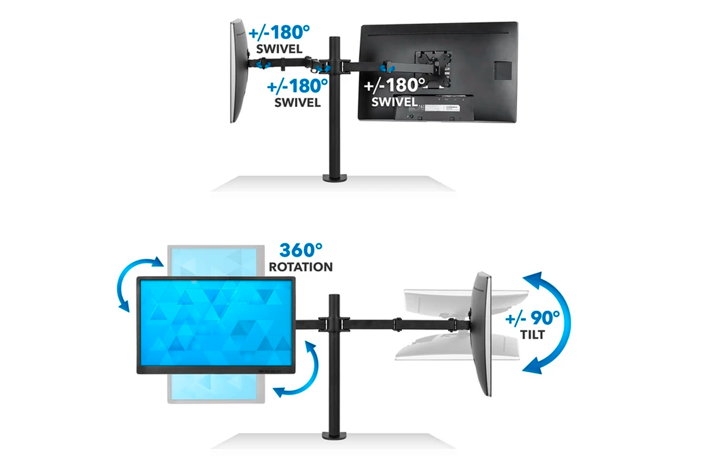 Instalacion base dual para monitores