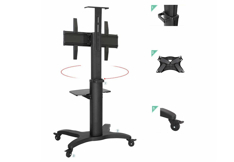 Soporte pedestal con poste para televisor