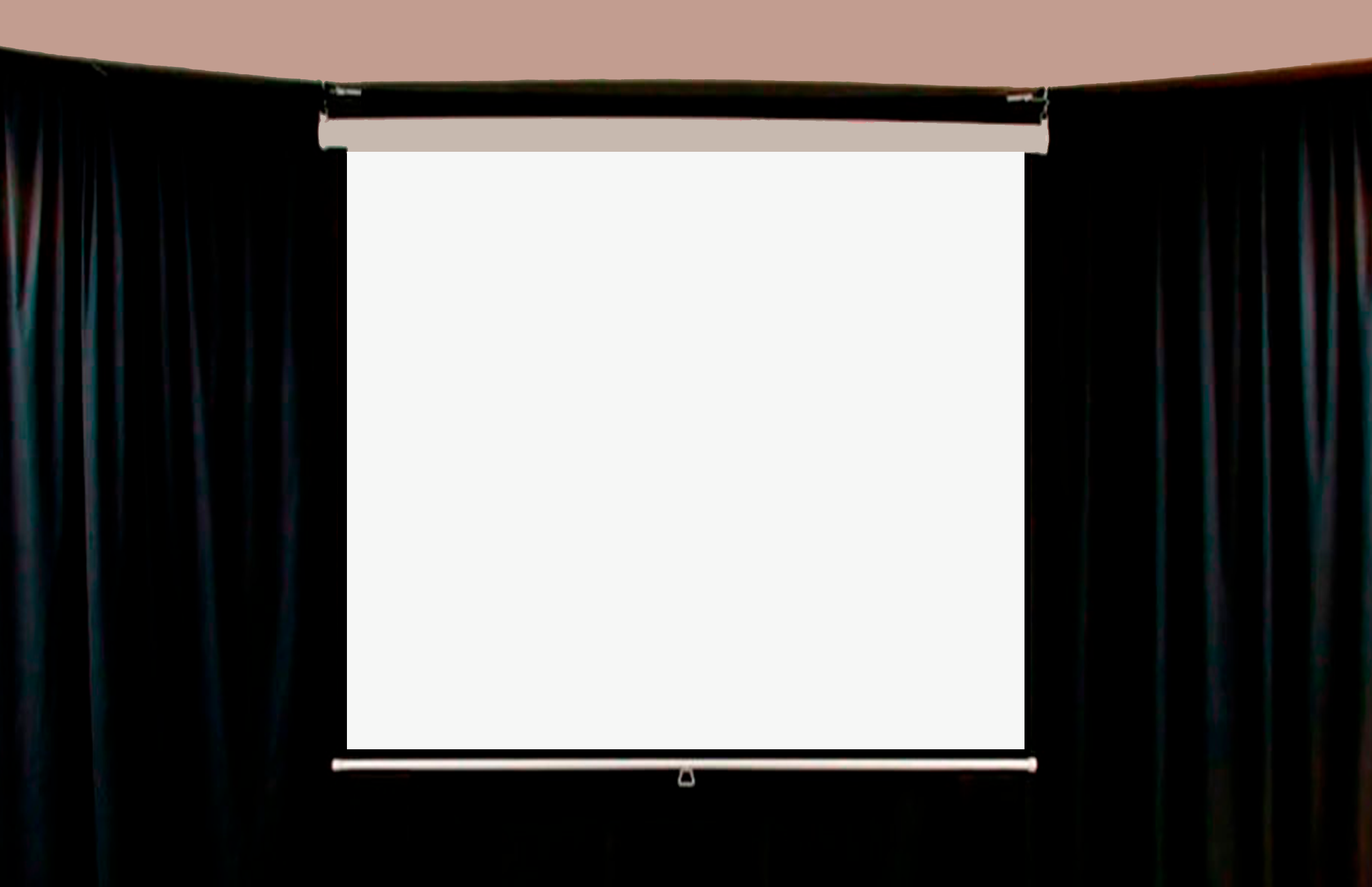 Pantalla de proyeccion con resorte y cordon